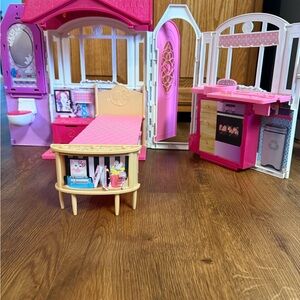 Barbie Pink and White Dollhouse Set
